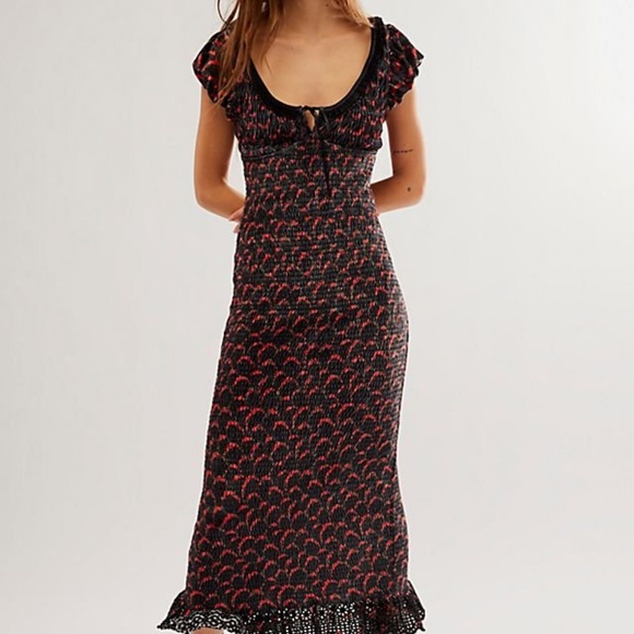 Free People Mckenna Velvet Midi Dress - Picture 3 of 5